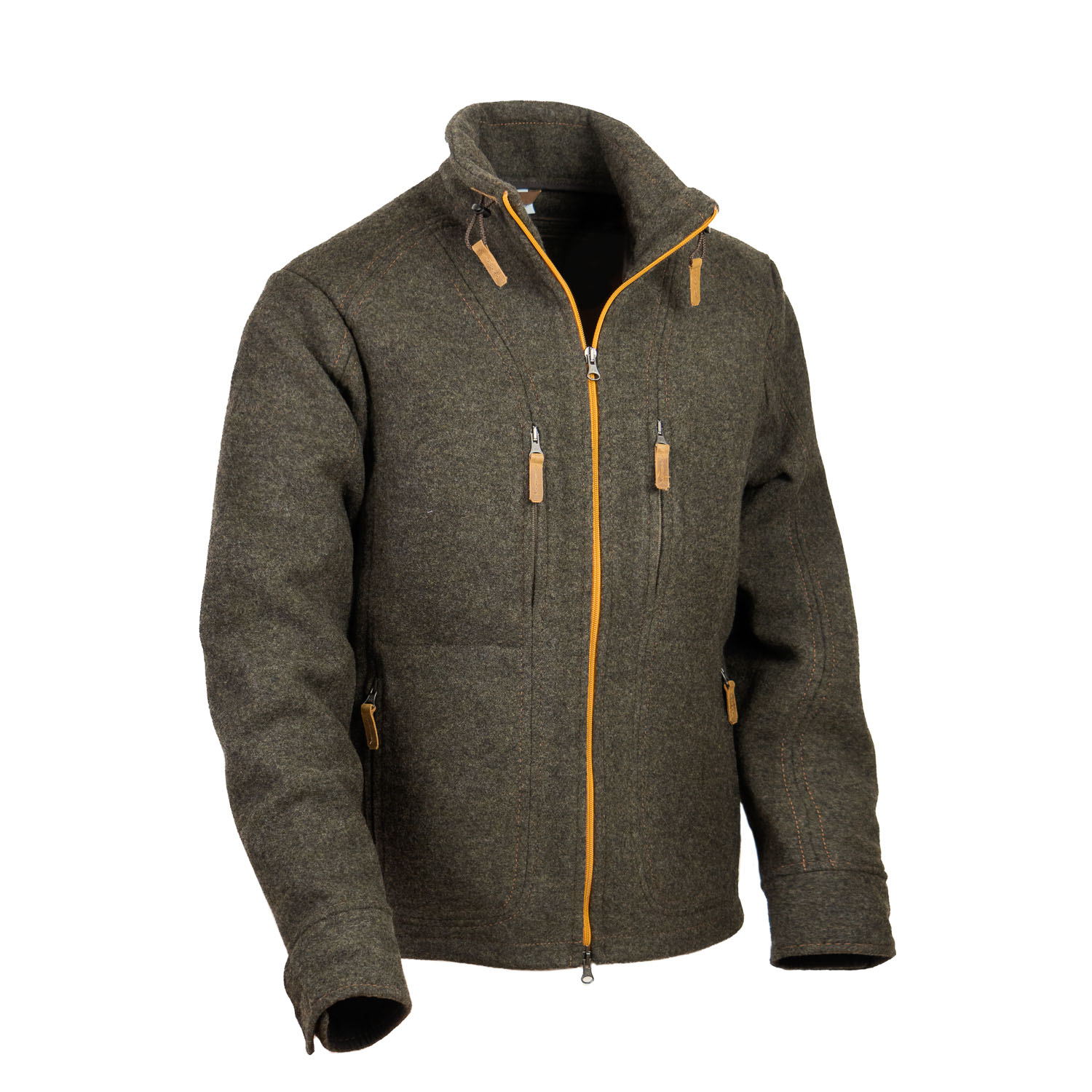 graue Wolljacke aus Lodenfleece graue Lodenjacke
