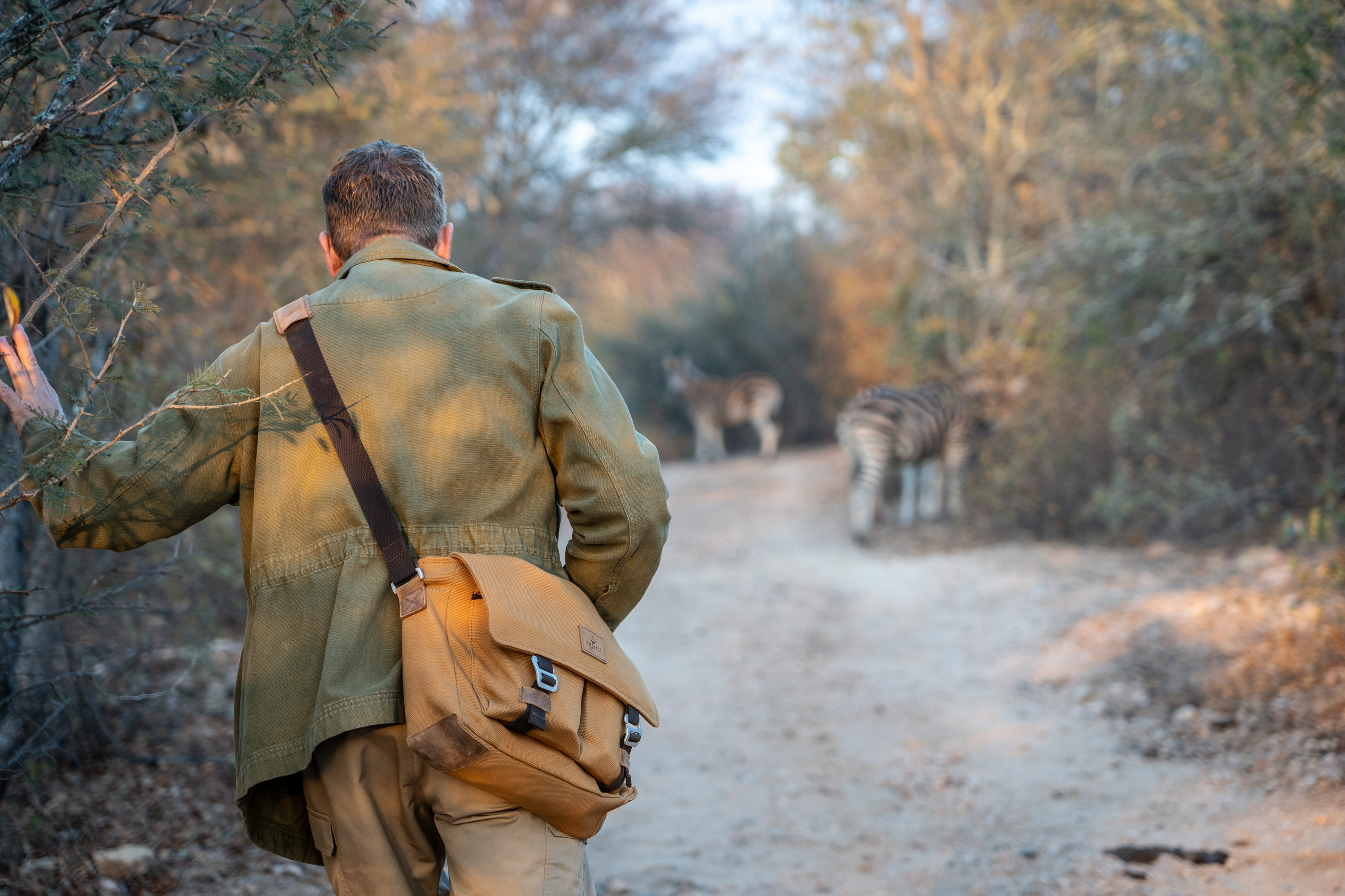 Explorer Bag aus Canvas und Leder - Bushveld Green