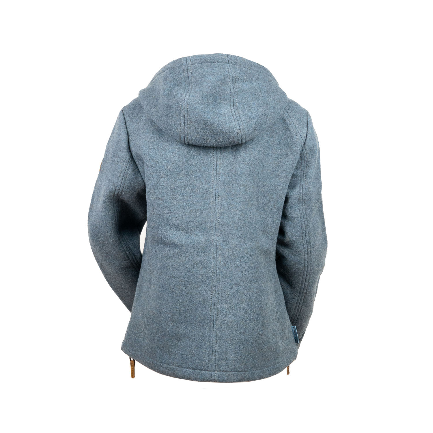 hellblaue Lodenjacke mit Kapuze Kapuzenjacke aus Lodenfleece, hellblau