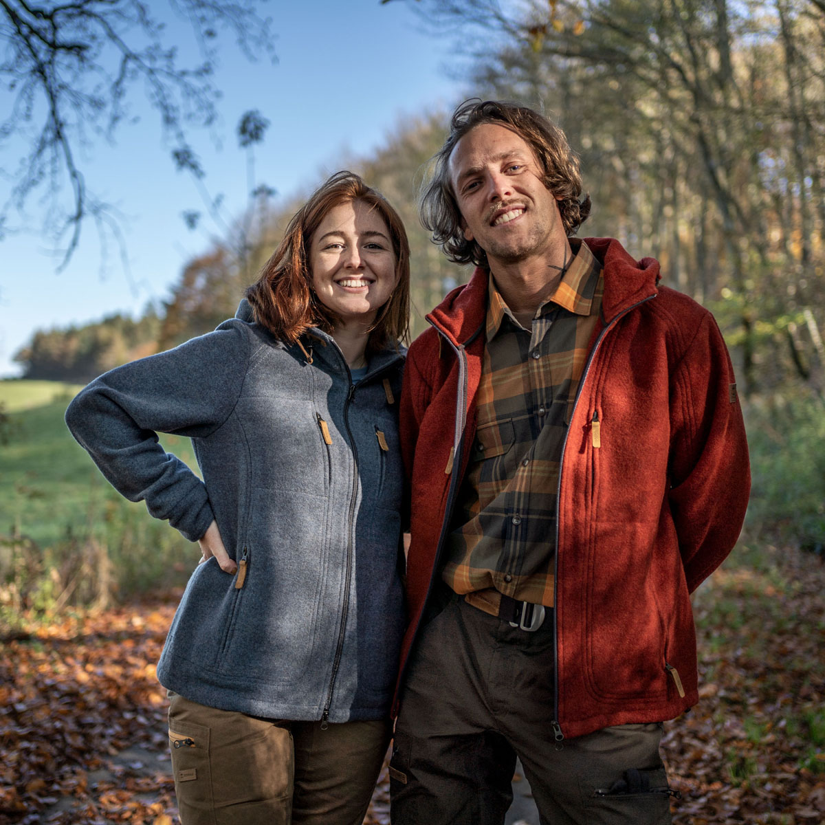 Kapuzenhuber und Kapuzenwally Lodenfleecejacken