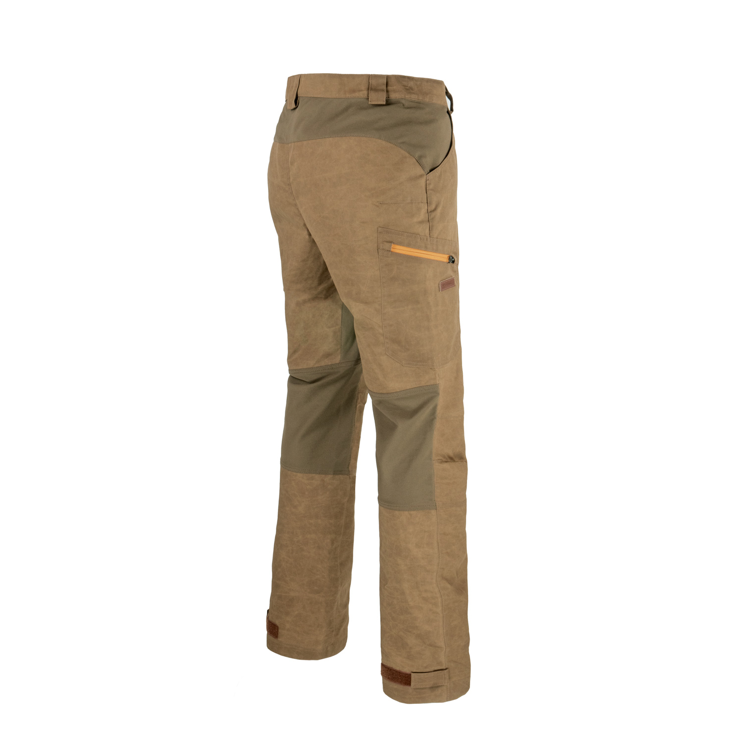 Damen-Wanderhose khaki von schräg hinten