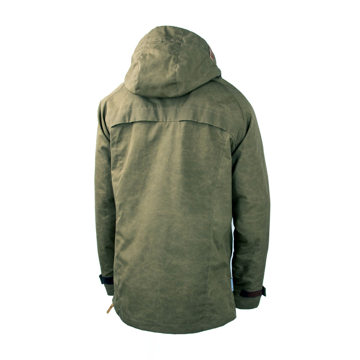 Polycottonjacke oliv Rückansicht Windfangjacke in oliv