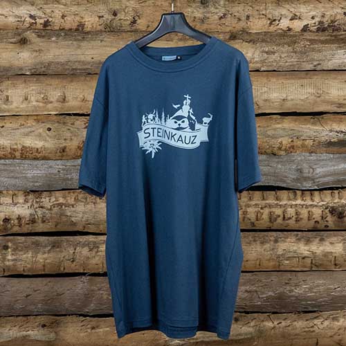 Herren T-Shirt "Gipfelkreuz", Sonderfarbe dunkelblau, Größe M (B-Ware)