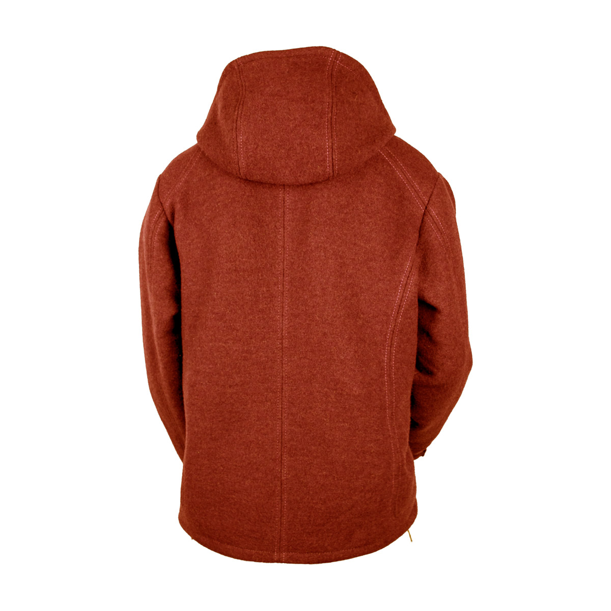 rote Lodenjacke mit Kapuze Kapuzenjacke aus Loden, rot