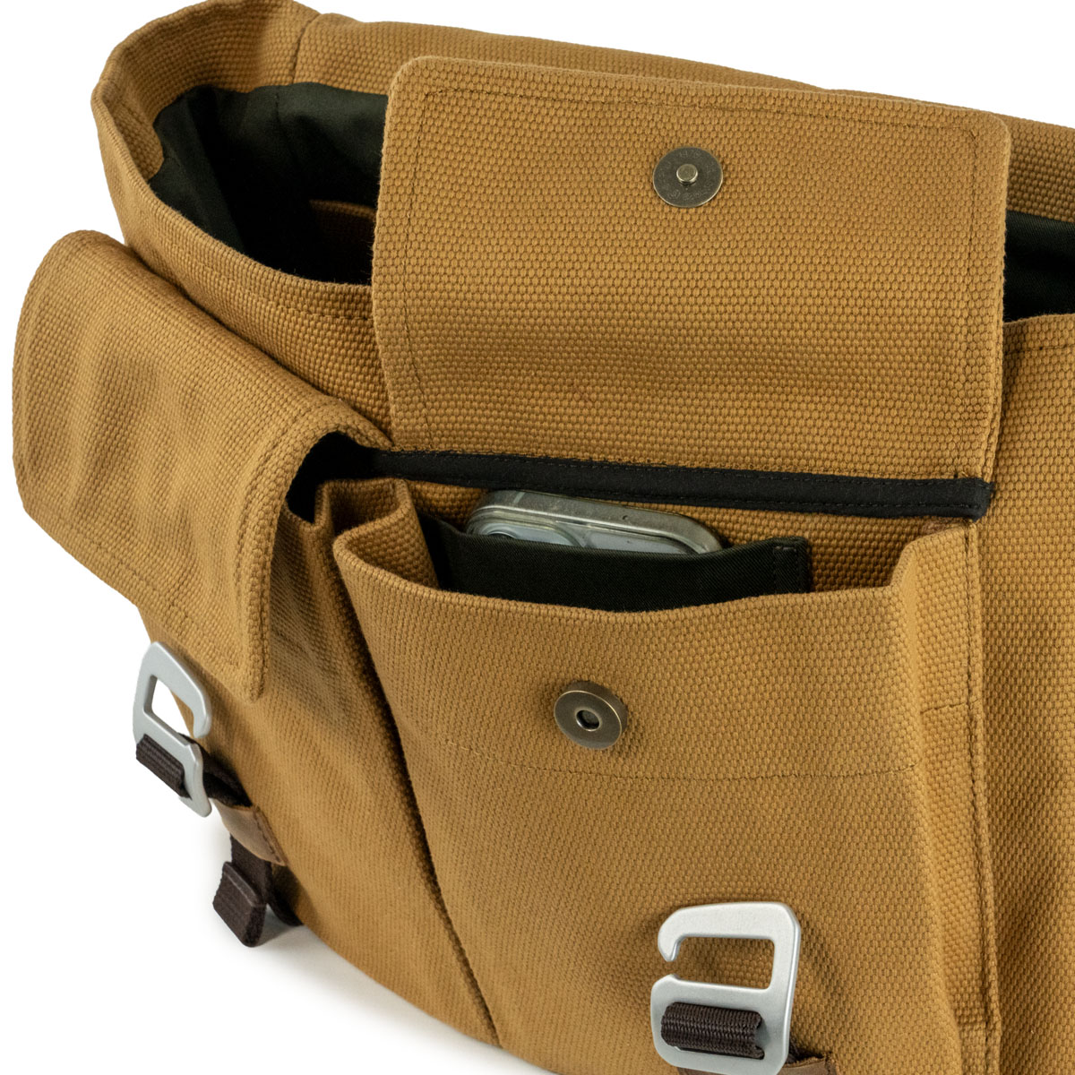 Explorer Bag aus Canvas und Leder - Desert Sand