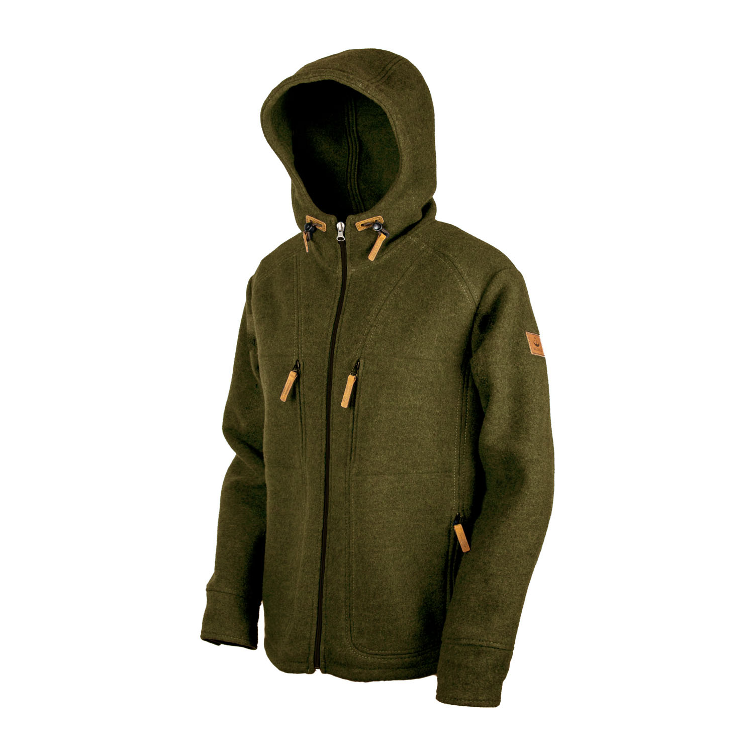 Lodenfleece-Hoodie "Kapuzenhuber", Moosgrün Lodenfleece-Hoodie "Kapuzenhuber", Moosgrün