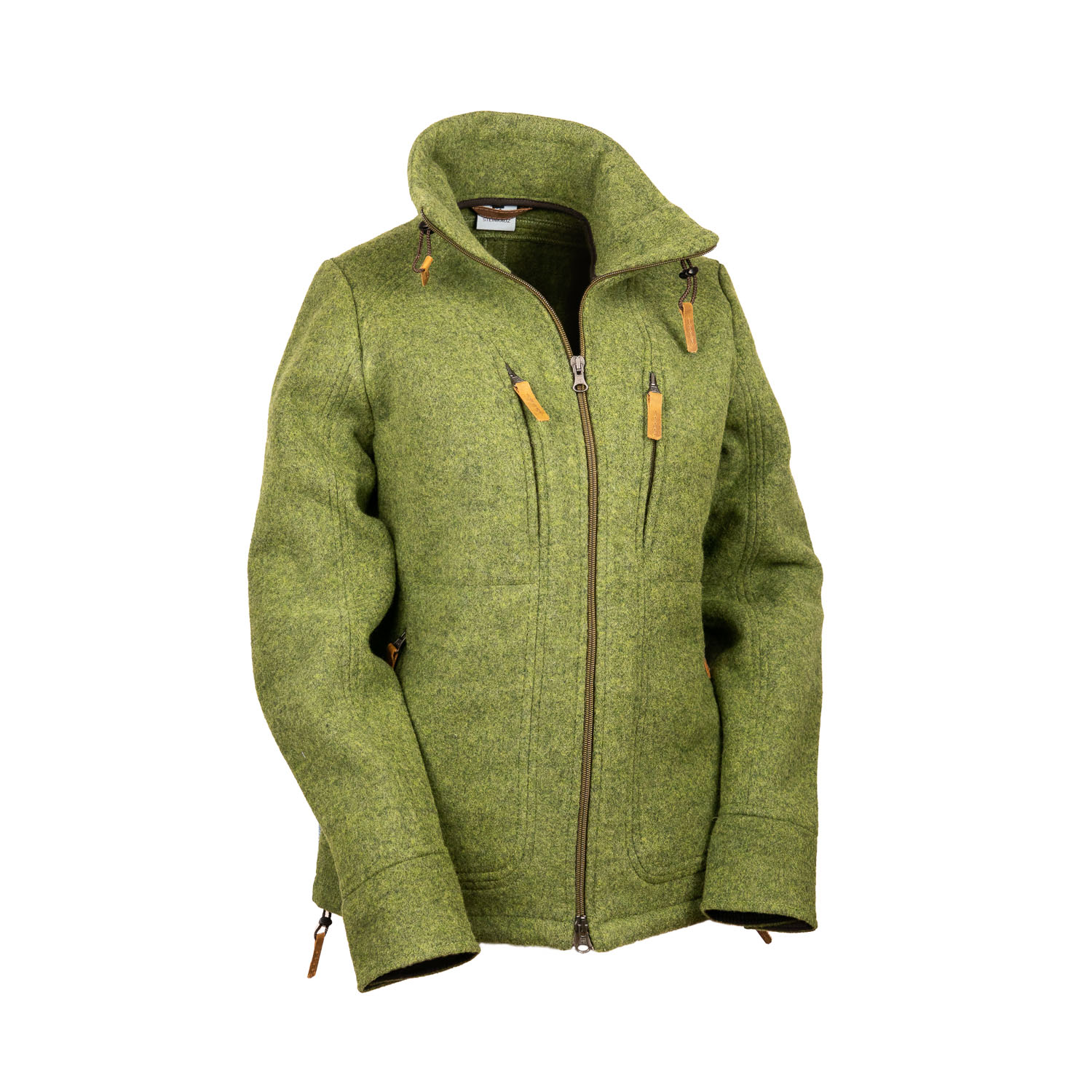 grüne Damenjacke aus Lodenfleece grüne Lodenjacke für Frauen