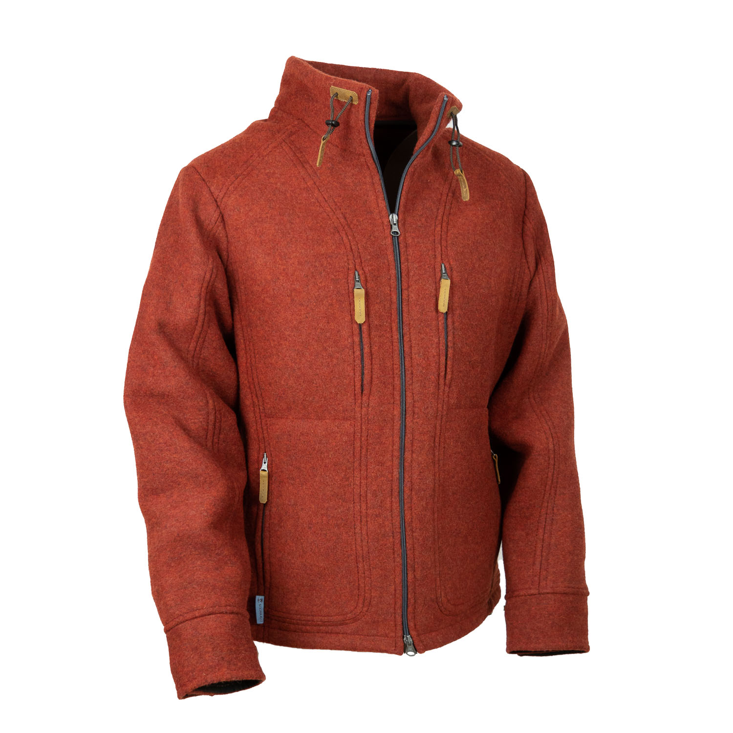 Fleecejacke aus Loden Lodenjacke, rot