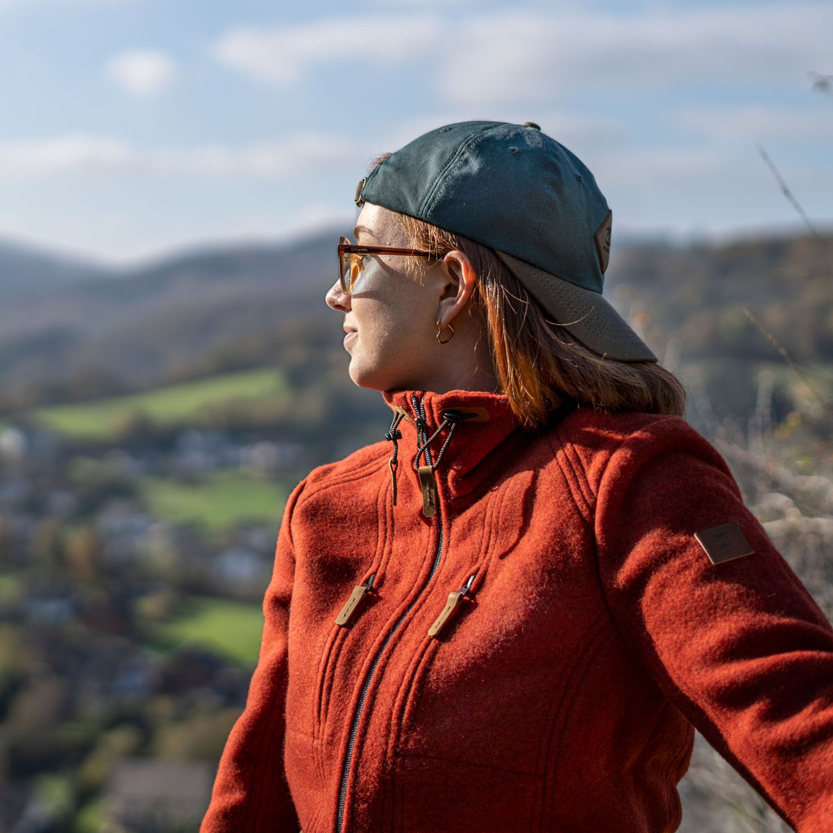 Kragenwally Lodenfleecejacke