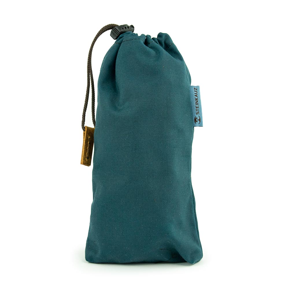 Modulus® Flaschenbeutel, Waxed Cotton, Petrolblau Modulus® Flaschenbeutel, Waxed Cotton, Petrolblau