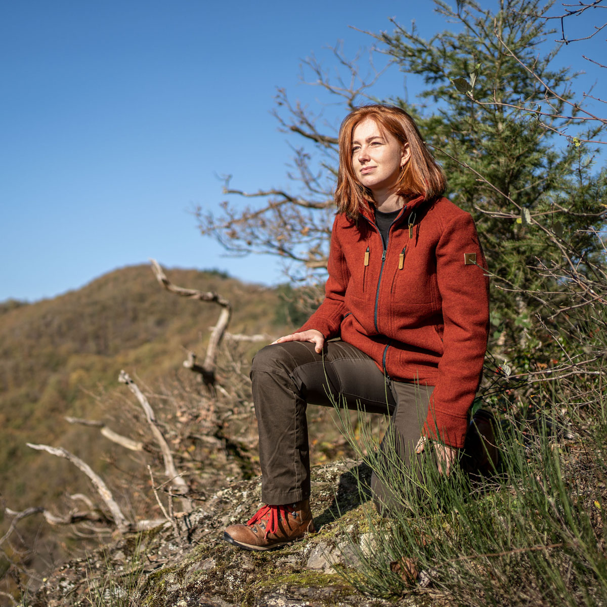 Kragenwally Lodenfleecejacke