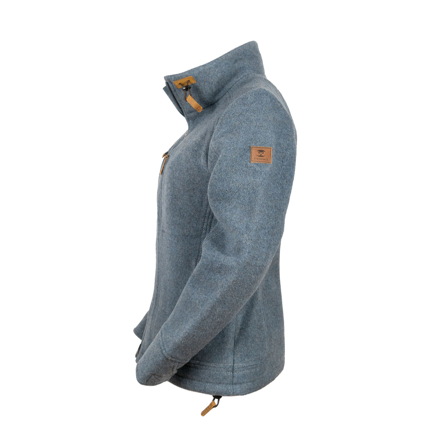 hellblaue Damenjacke aus Lodenfleece hellblaue Lodenjacke für Damen