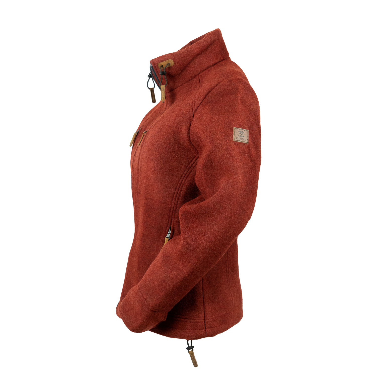 rote Lodenjacke für Damen rote Damenjacke aus Lodenfleece