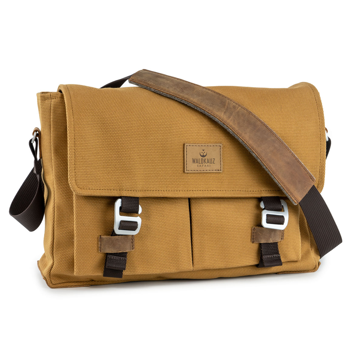 Explorer Bag aus Canvas und Leder - Desert Sand