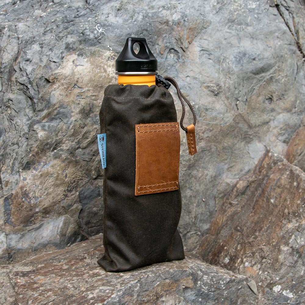 Flaschenbeutel Olkv Rückansicht Flaschenbeutel oliv