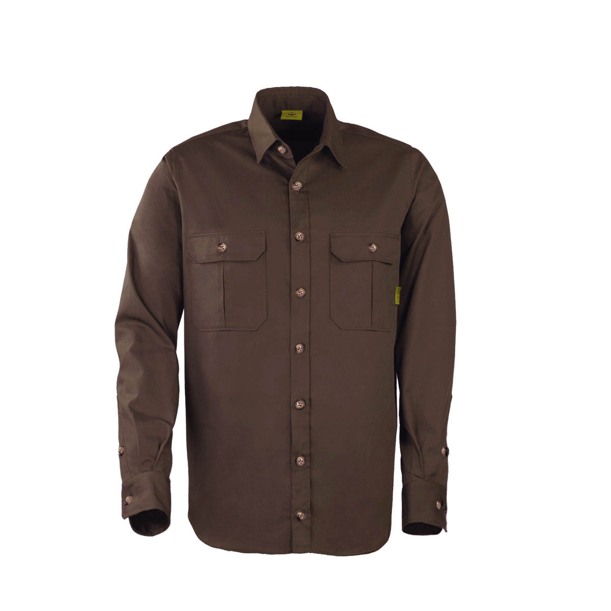 Polycotton Hemd Waldmeister braun Freisteller Hemd Polycotton braun