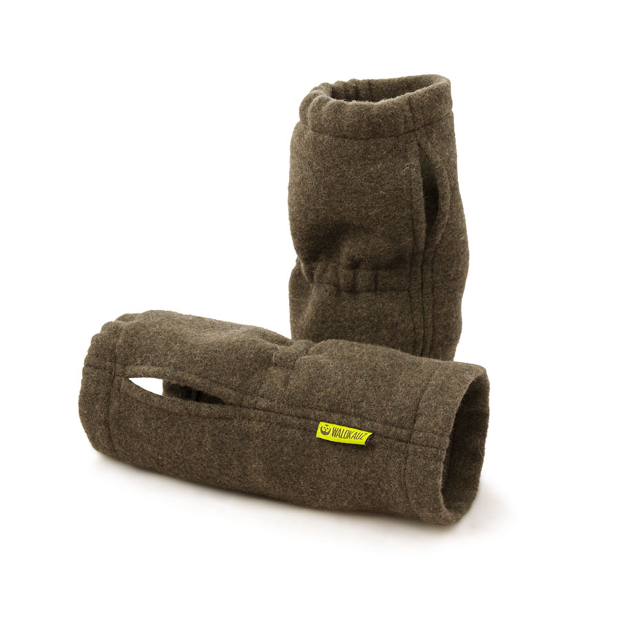 WALDKAUZ Pulswärmer aus Lodenfleece, Braun WALDKAUZ Pulswärmer aus Lodenfleece, Braun