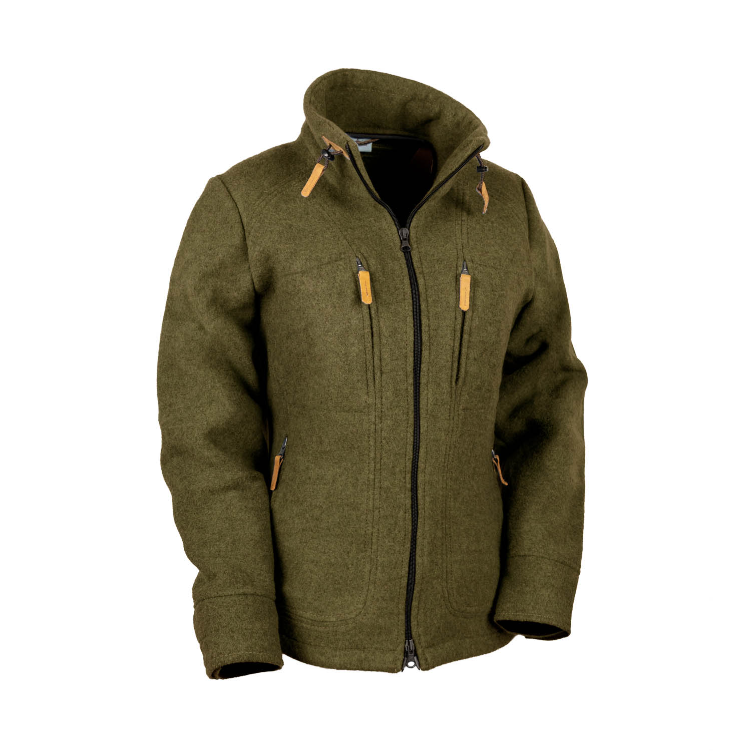 Weiche Lodenjacke "Kragenwally", Moosgrün