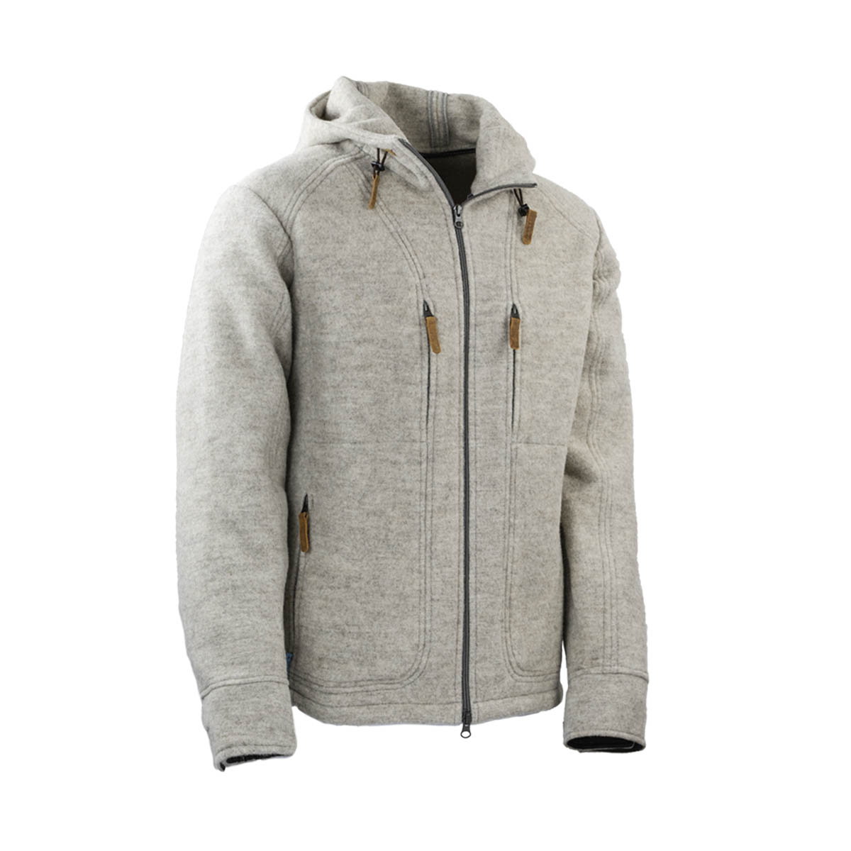 hellgraue Herrenjacke aus Loden hellgraue Lodenjacke mit Kapuze für Herren