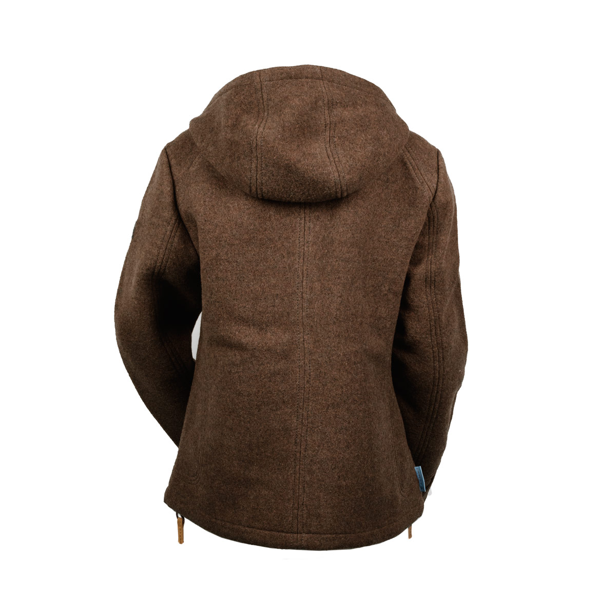 braune Lodenjacke mit Kapuze für Damen braune Kapuzenjacke aus Loden